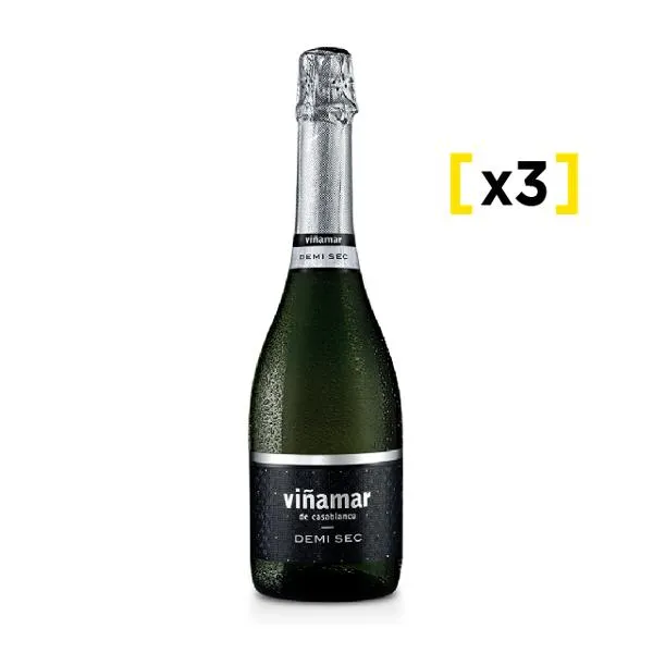 Espumante Viñamar Demi Sec Botella 750cc x3