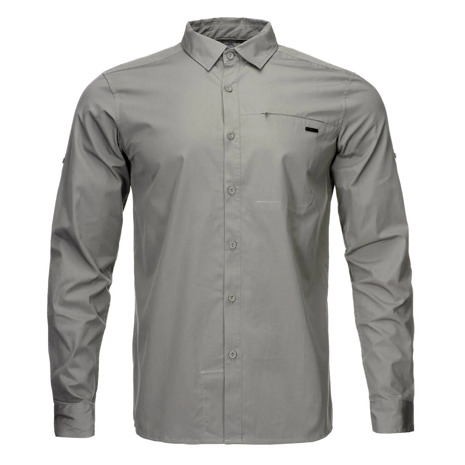 Camisa Hombre Alloy Long Sleeve Shirt Melange Gris Oscuro Lippi