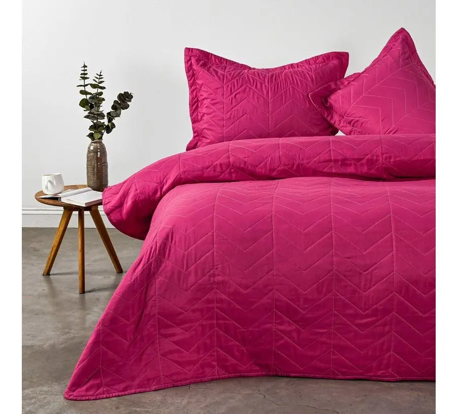 Quilt King Bicolor Guinda Rosa