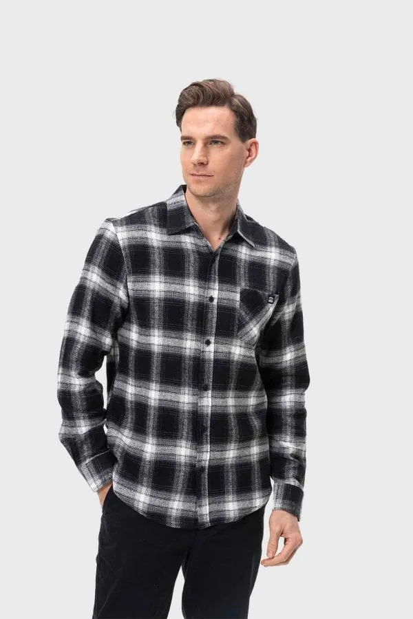 Camisa hombre cuadros negro vii fsp