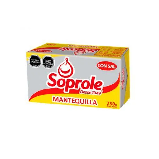 Mantequilla Con Sal Soprole 250 Gr