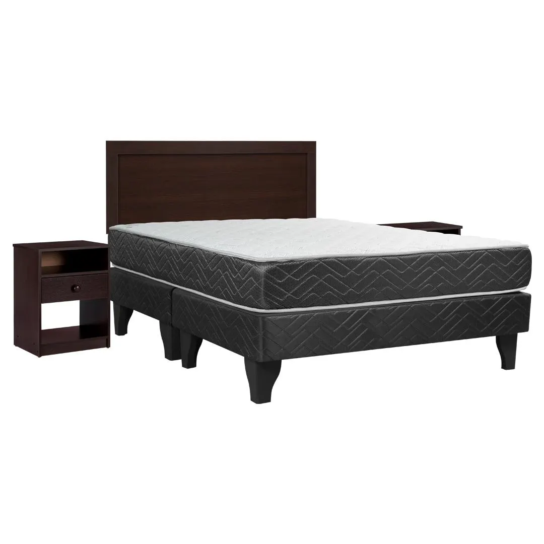 Cama Europea New Mega + Set Pamplona