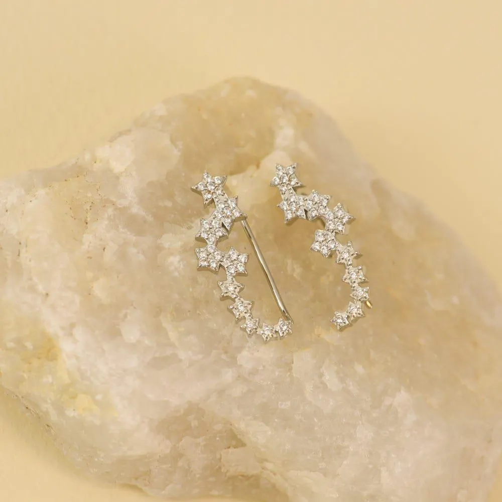 Estrella Aros Plateado