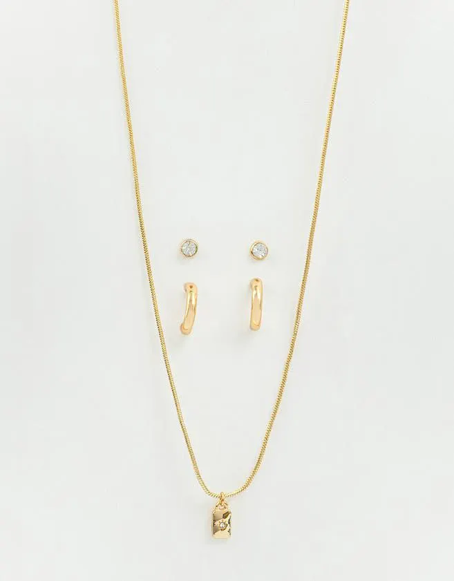 Set de bijouterie bañada en oro