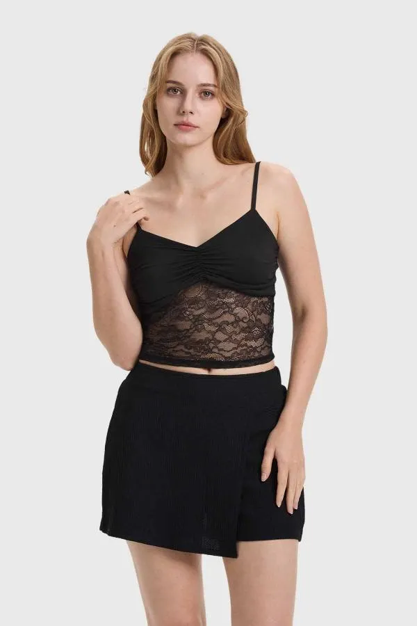 Polera mujer encaje negro ii