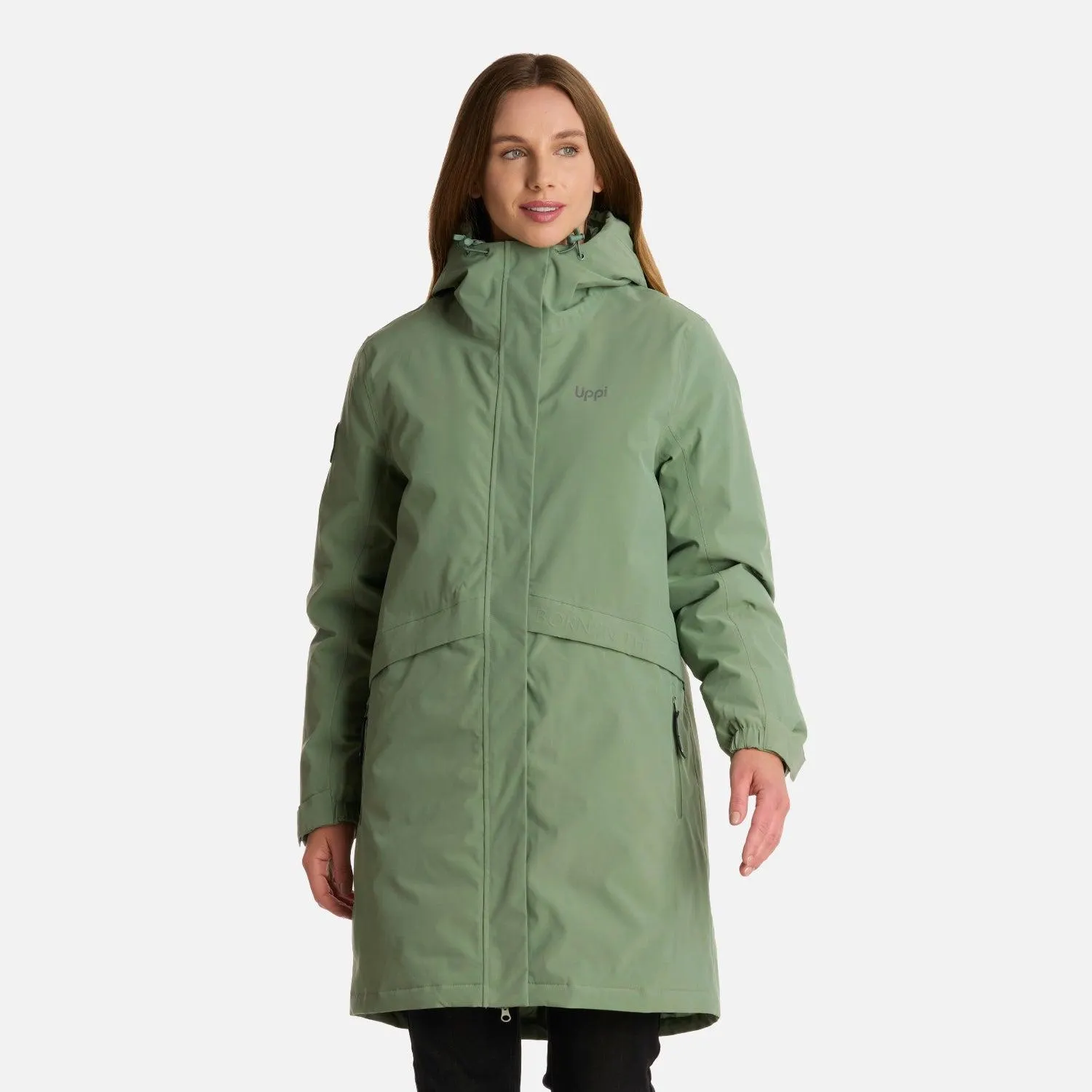 Chaqueta Mujer Mountains Live B-Dry Down Long Jacket Jade Oscuro Lippi