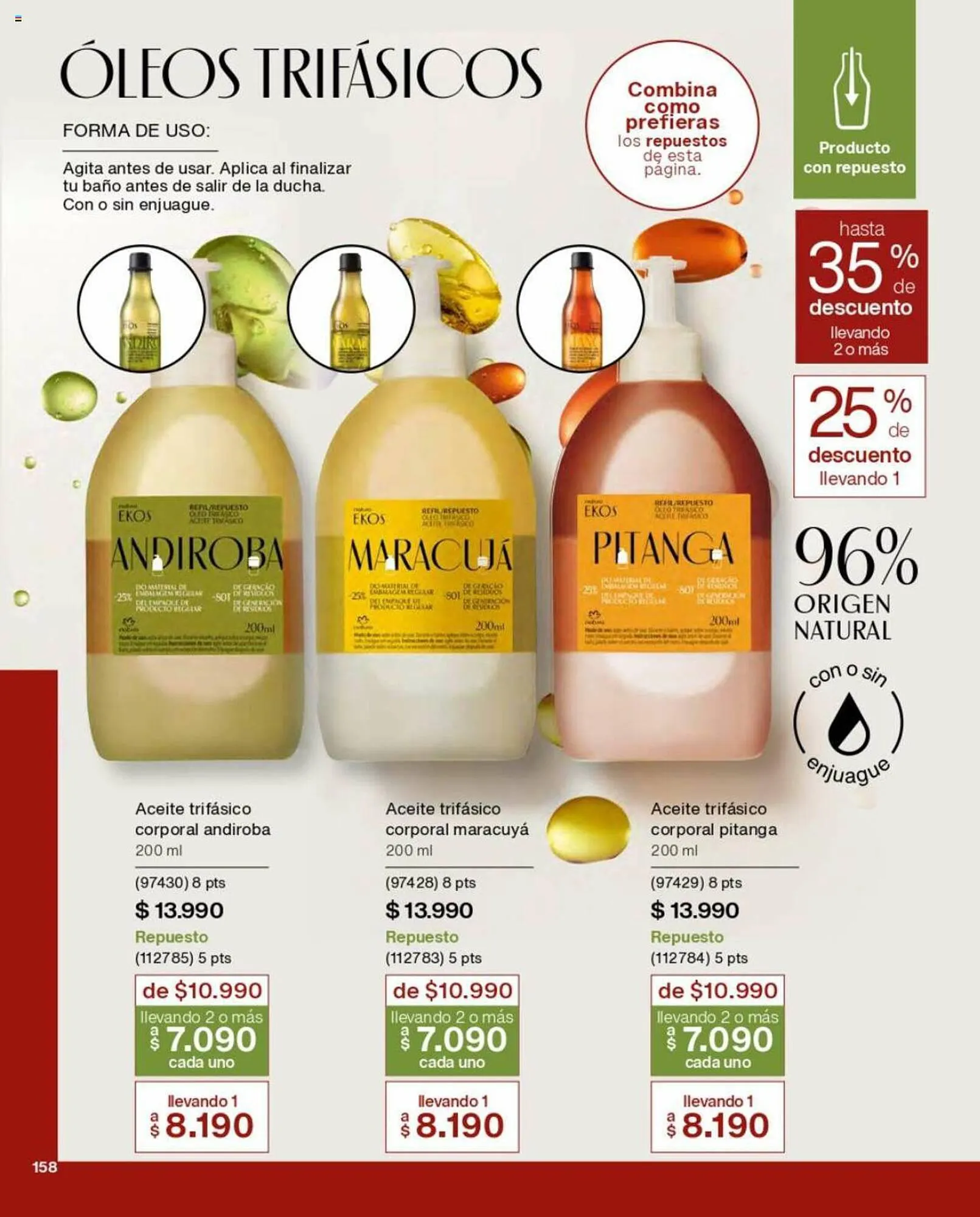 Catálogo de Catálogo Natura 1 de septiembre al 30 de septiembre 2023 - Página 158