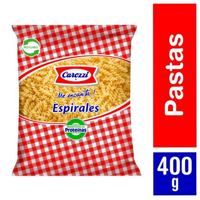 Pasta Espiral N°49 Carozzi 400 g