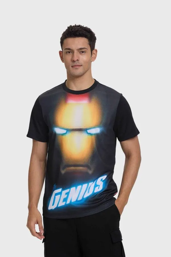 Polera hombre iron man negro i