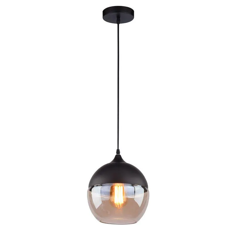 Lámpara de Techo Colgante Vidrio Amber 1 Luz E27 40 w