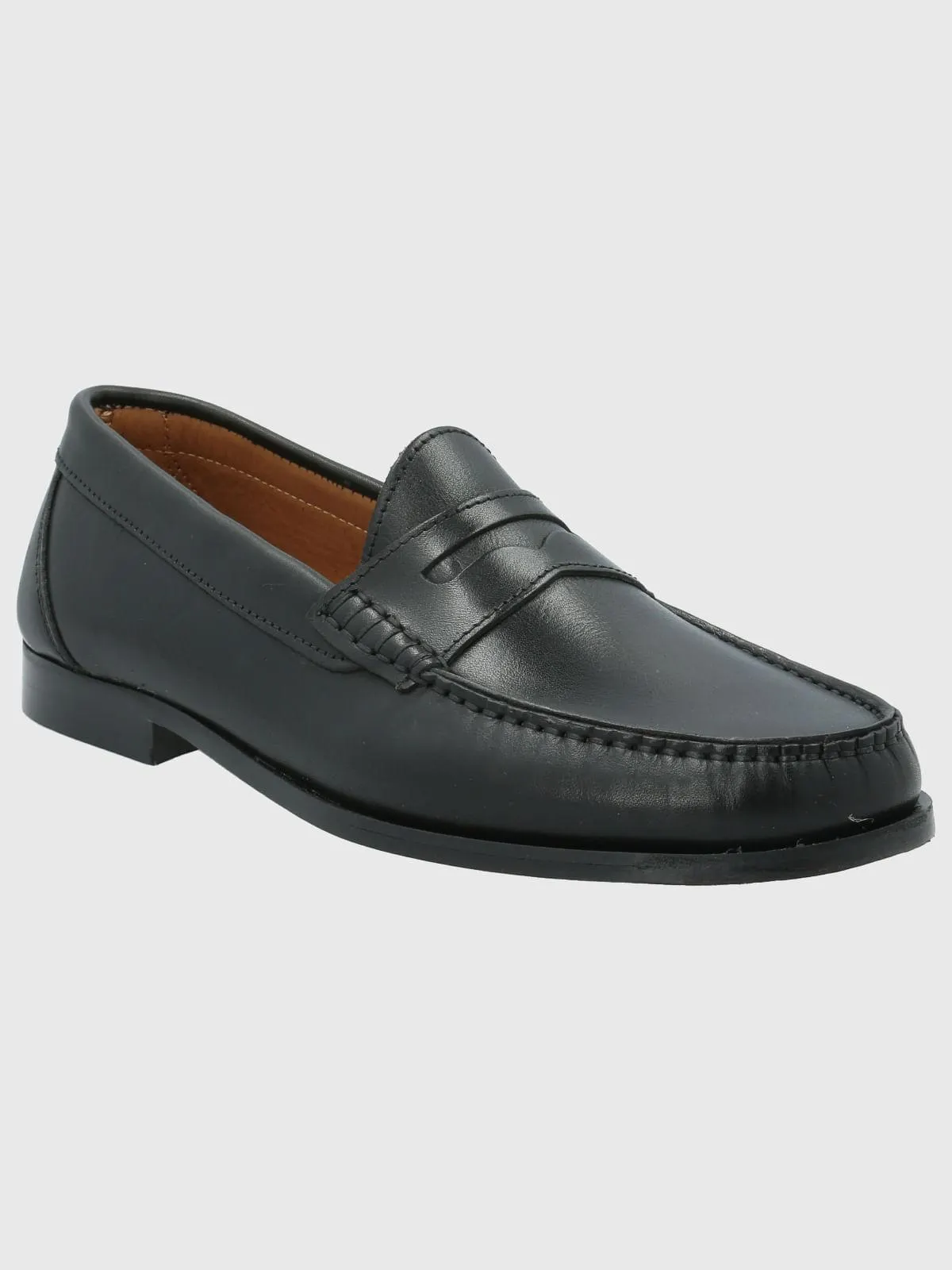 Mocasin Cuero Hombre Italiano Cazzoli Negro Hush Puppies