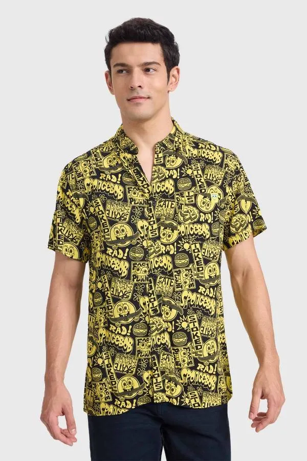 Camisa hombre bob esponja amarillo