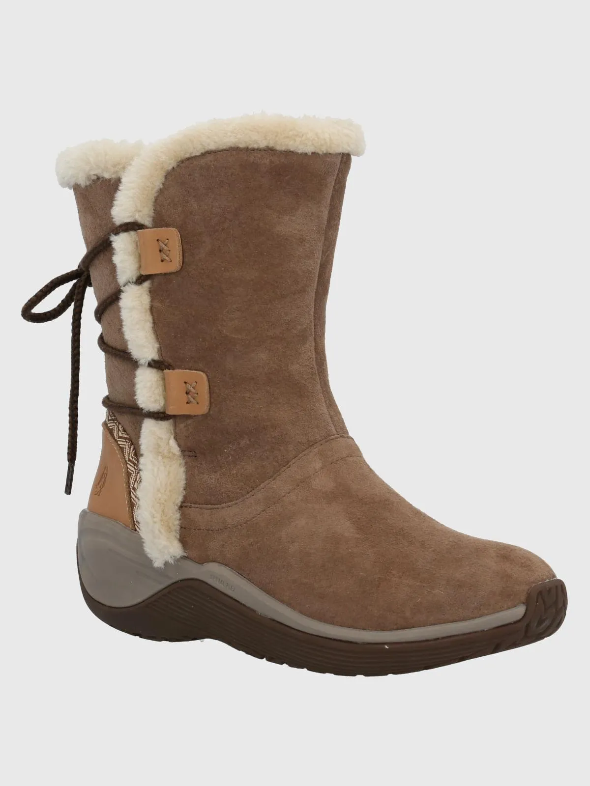 Bota Cuero Mujer Spinal Rug Bootie Café Hush