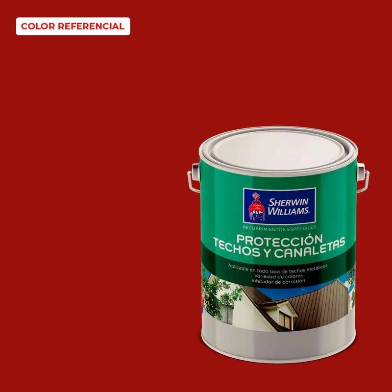 Pintura para techos Techos y canaletas 1 gl Rojo óxido Satinado