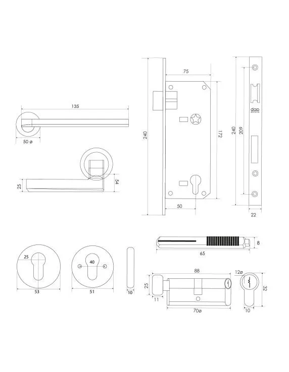 KIT BAÑO DAP BJ74204 CROMO ST