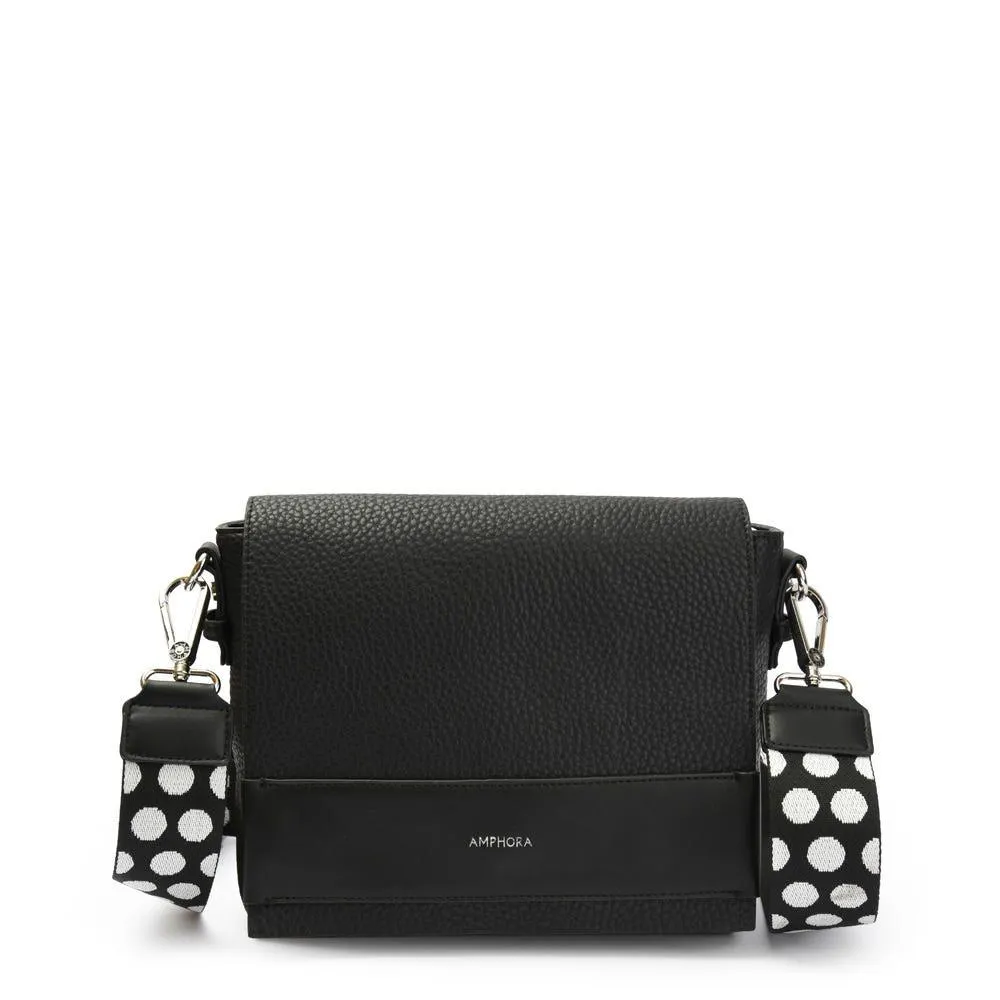 Lunna bandolera con tapa negro