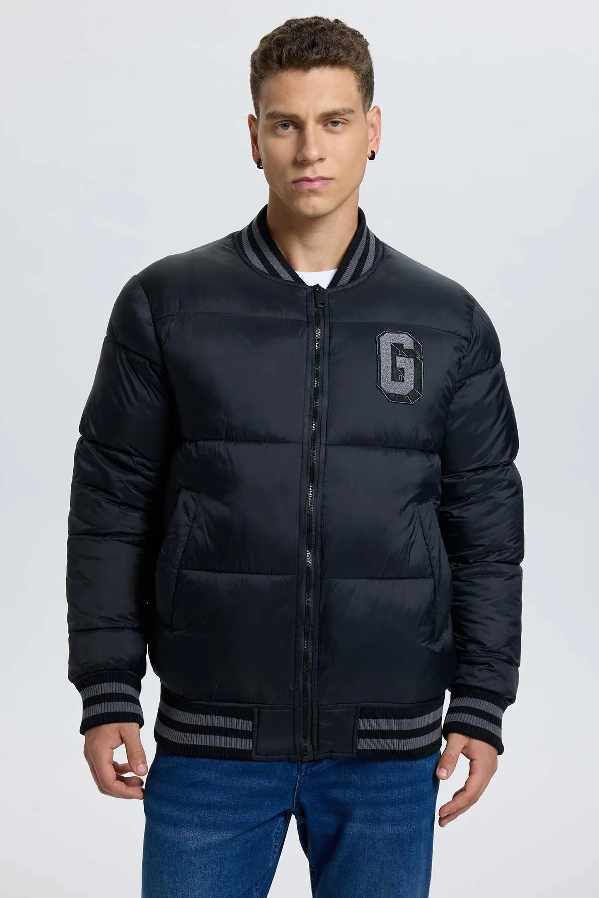 Chaqueta Hombre Bomber Negro