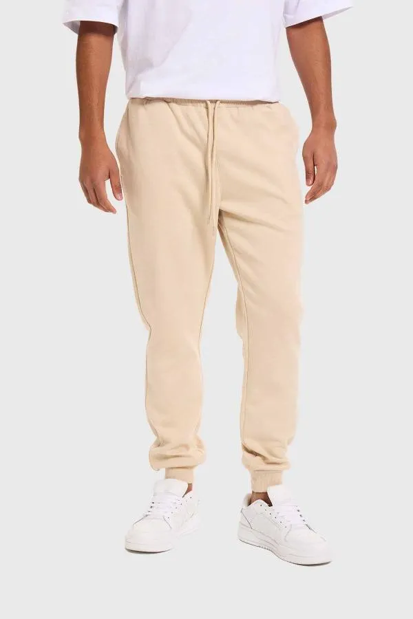 PantalÓn buzo hombre jogger bÁsico beige i