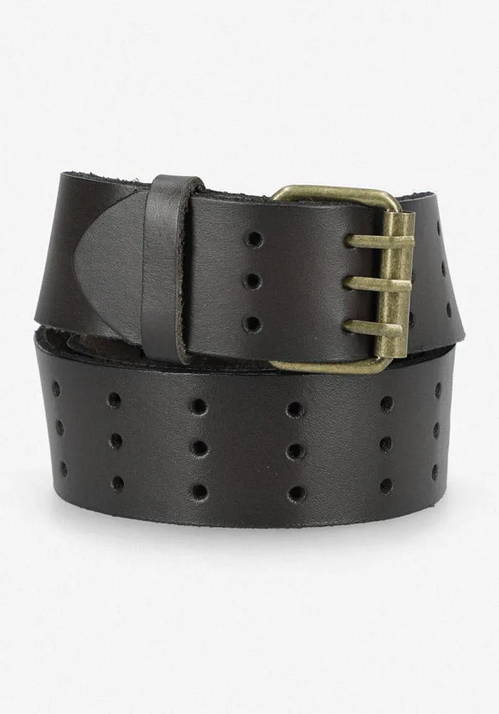 Cinturón Hebilla Cuadrada Basico 100% Cuero S/M Cafe