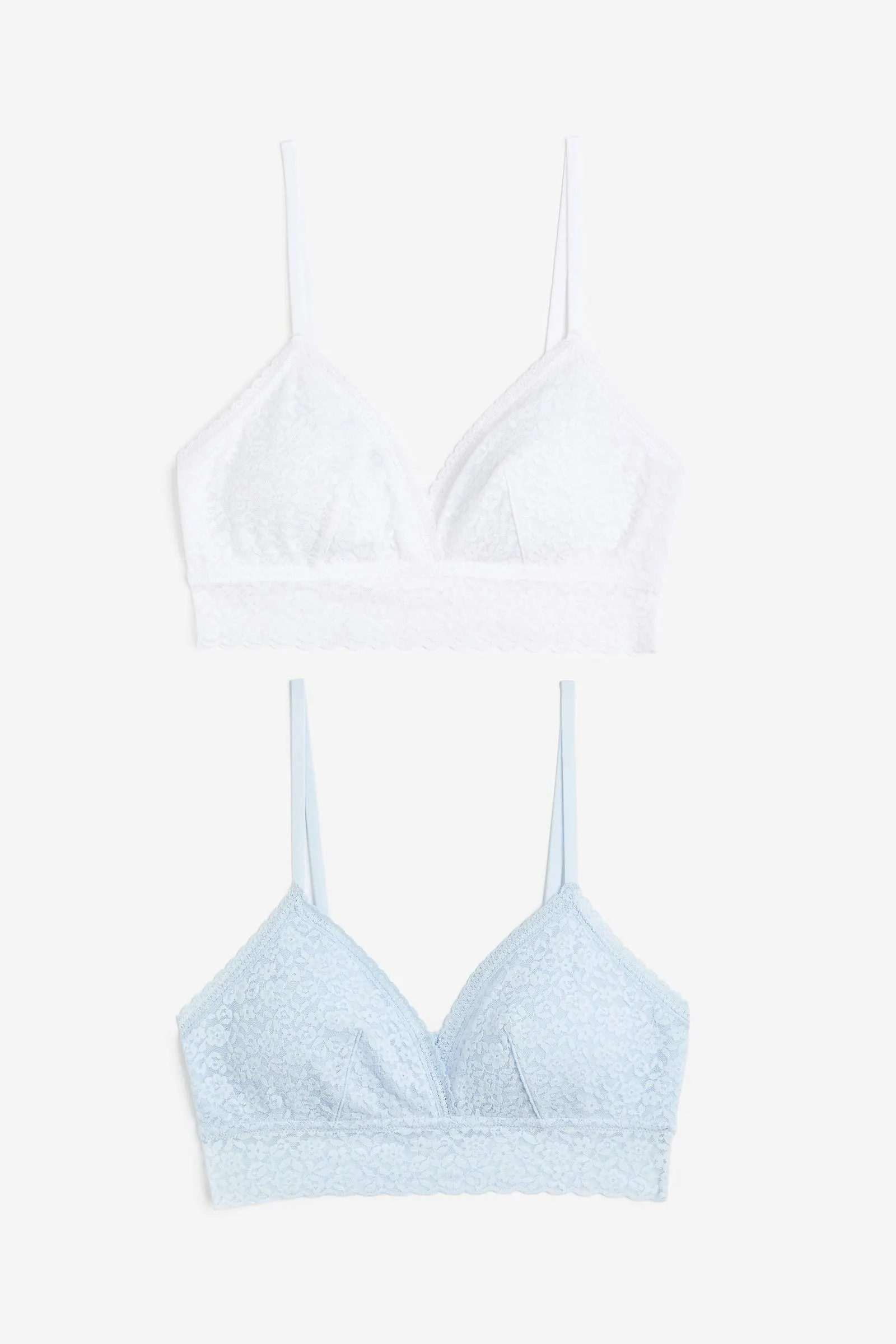 Pack de 2 sostenes de encaje con relleno