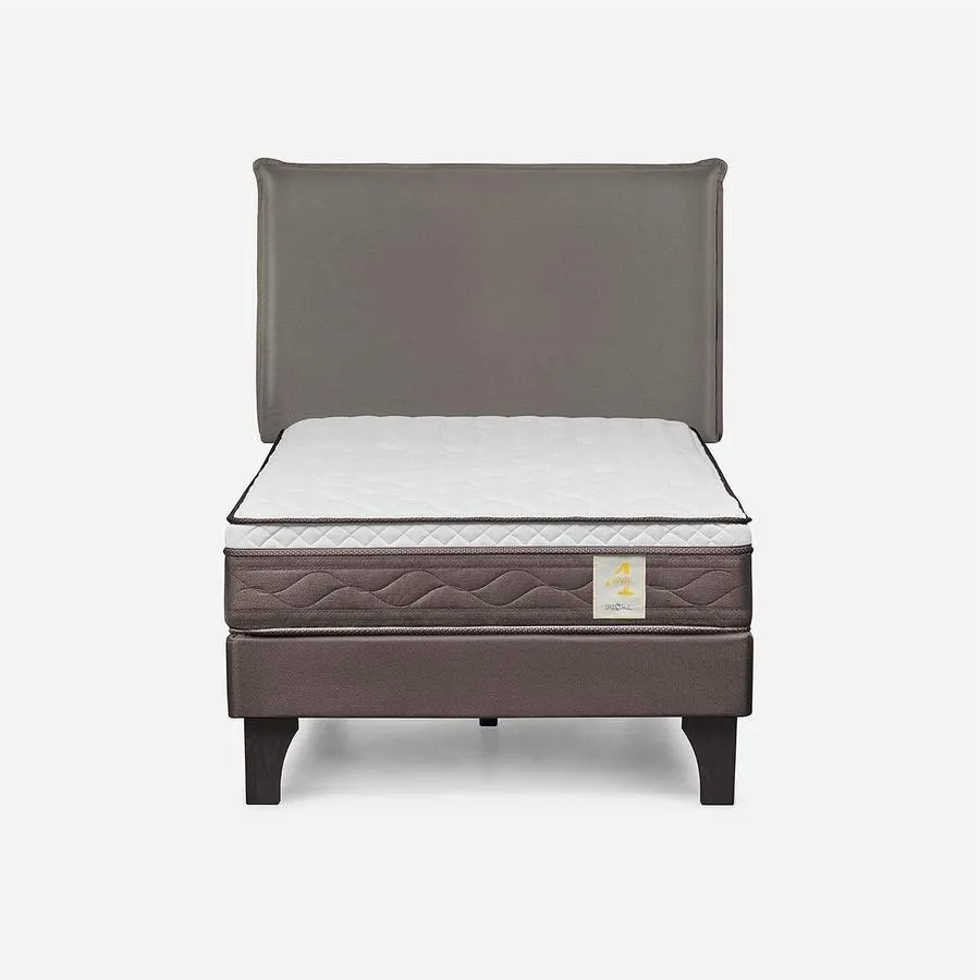 Cama New Style 4 Plus 1,5 Plazas + Respaldo Maurice