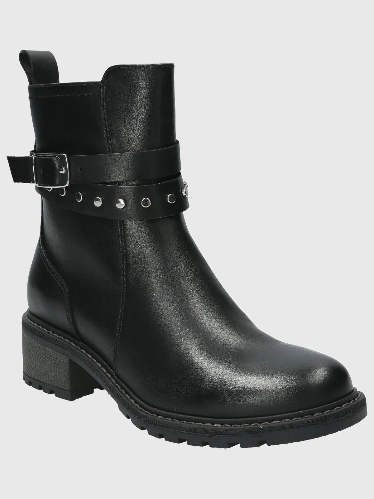 Botin Cuero Mujer Mitre Negro