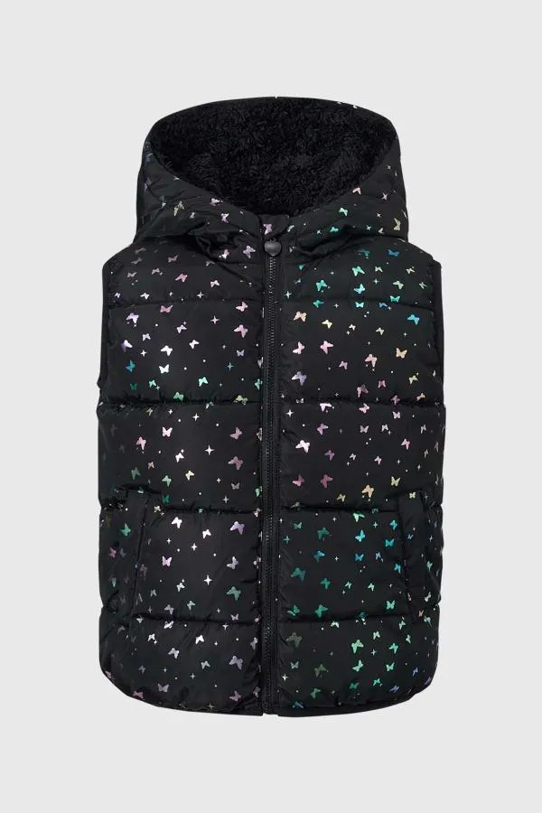 Parka niÑa con folia negro