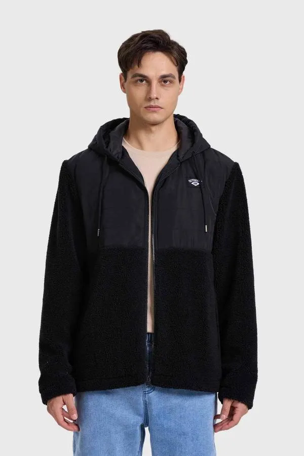 Polar hombre sherpa aplicaciÓn taslan negro