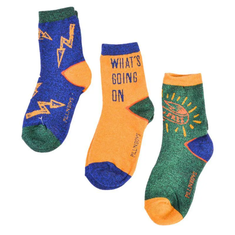 Set 3 Pzas Calcetín Niño Multicolor