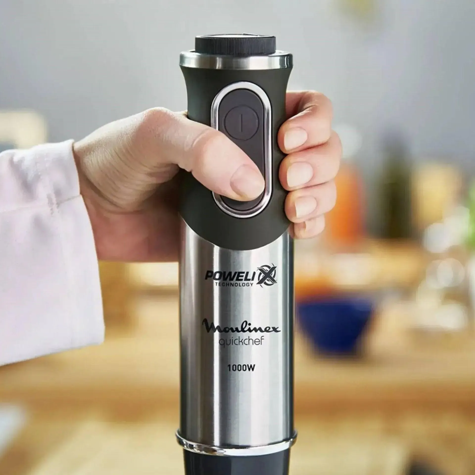 Licuadora De inmersión Quickchef 1000W 10V + Turbo 3 En 1 Moulinex