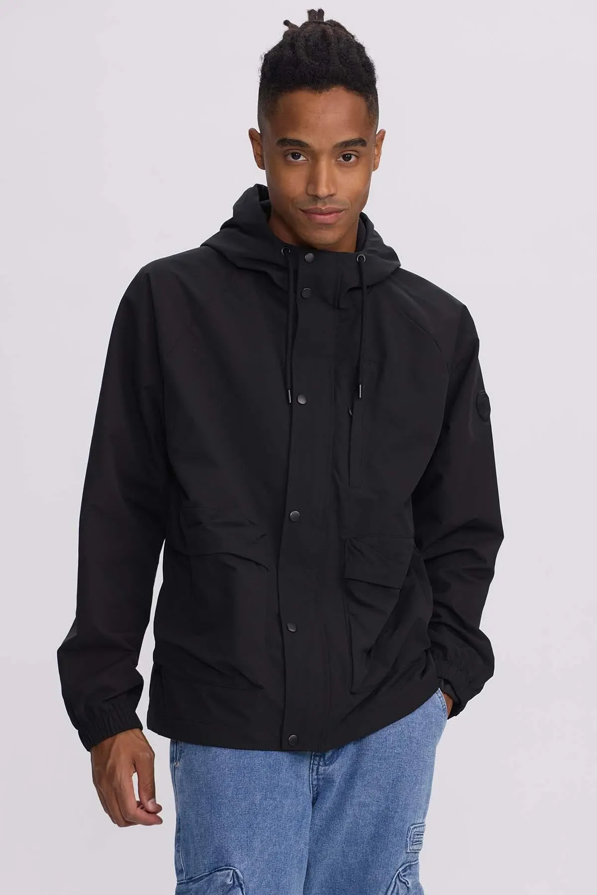 Chaqueta Hombre Cortaviento Negro