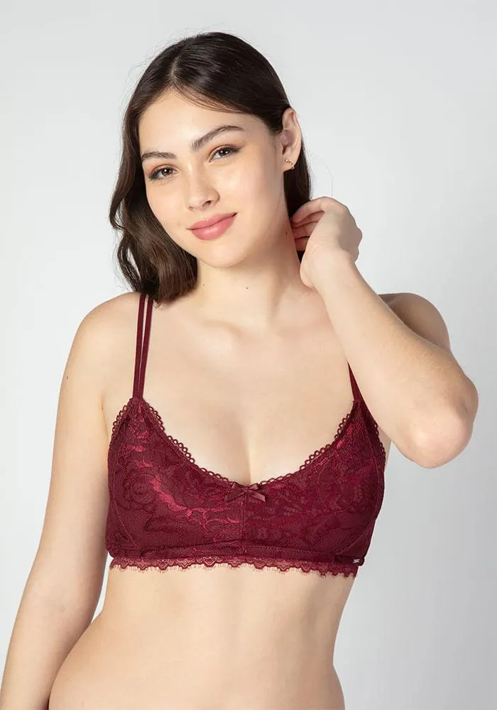 Bralette Copa Removible Burdeo