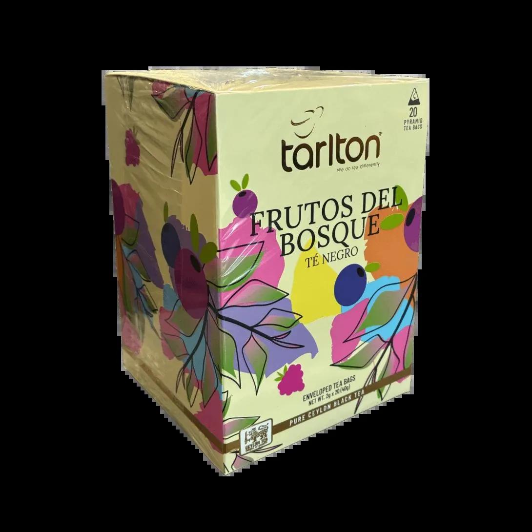 Té Negro Tarlton Pirámides Frutos del Bosque, 20 Bolsitas.