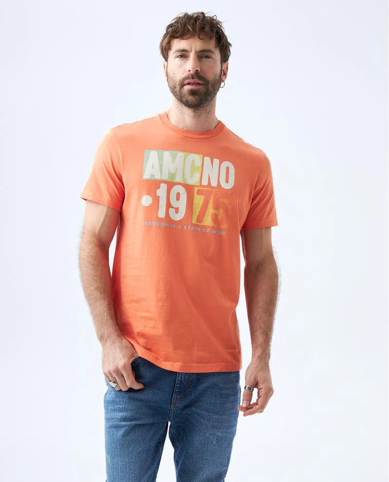 Camiseta con estampado AMCNO para hombre