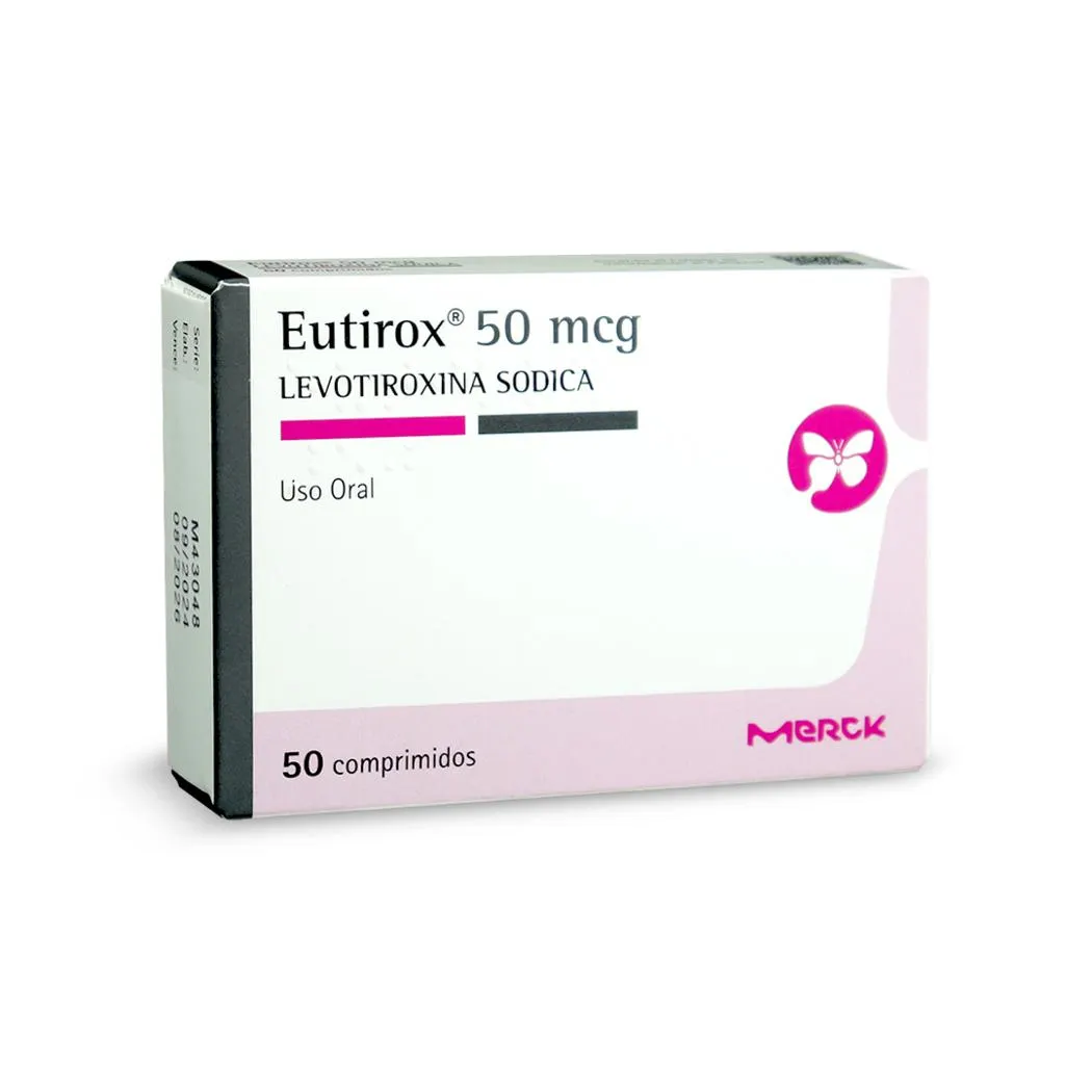 Eutirox (R) Levotiroxina 50mcg 50 Comprimidos