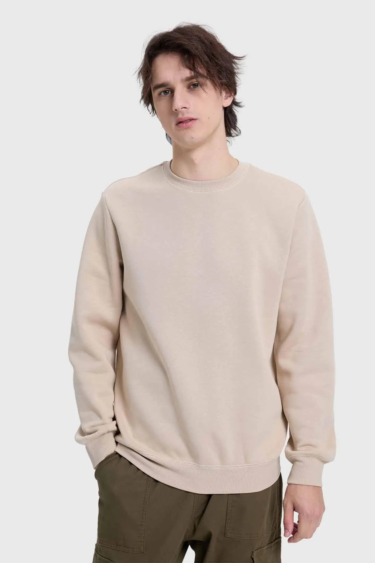 Polerón Hombre Básico Beige