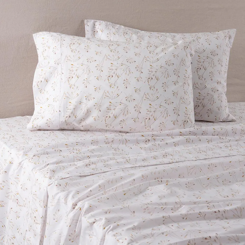 Sábana 180 Hilos Provenza King Mostaza