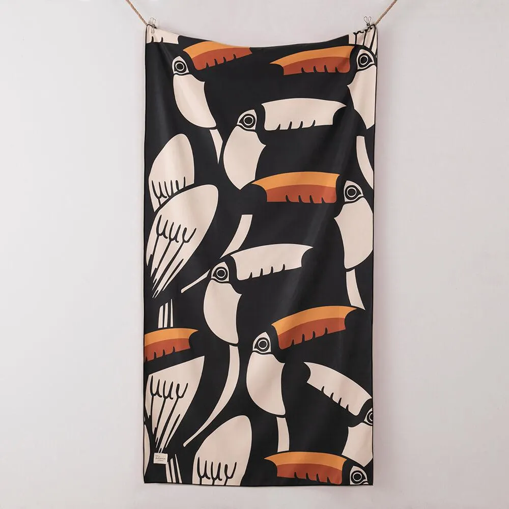 Toalla Playa Microfibra Mallorca Negro