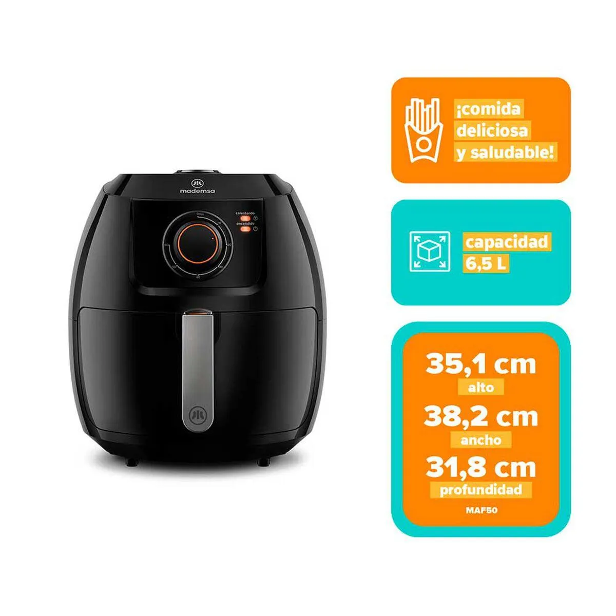 Freidora de Aire Mademsa MAF50 6,5 lts.
