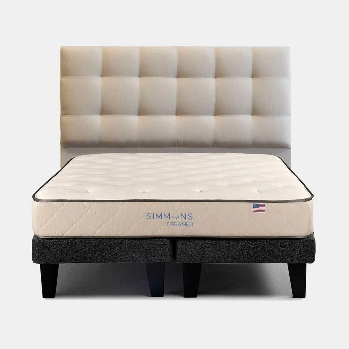 Cama Europea Simmons 2 Plazas Dreamer + Respaldo