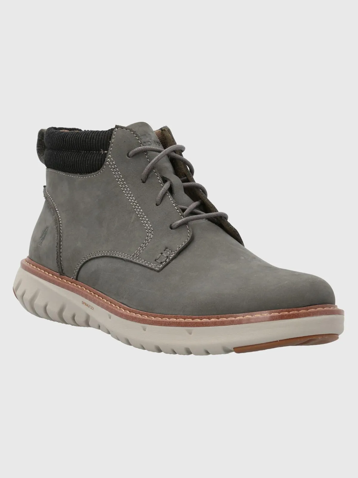 Botin Cuero Smart Lace Boot Gris Hush Puppies
