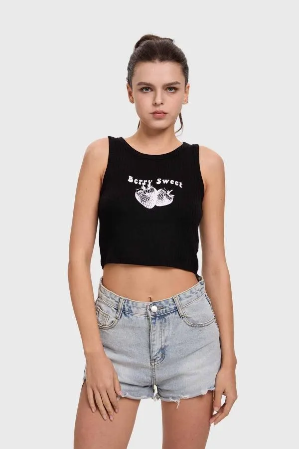 Polera mujer bordado negro