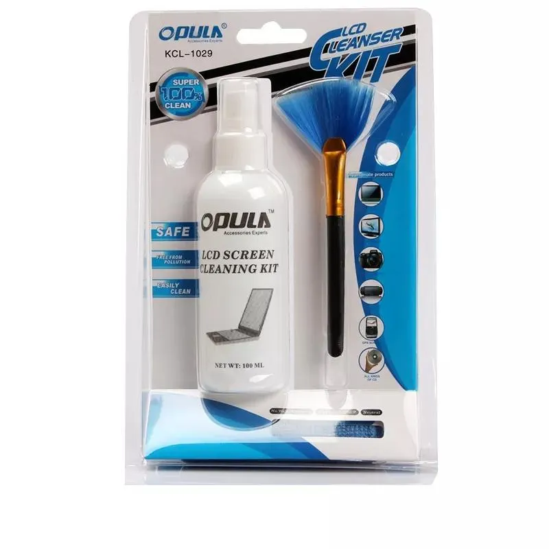 Kit de Limpieza 3 en 1 100ml Spray, paño microfibra y brocha - 611393