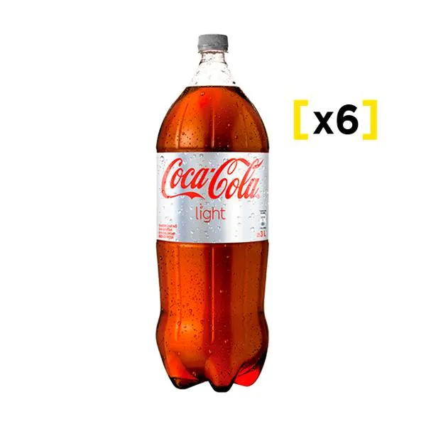 Coca Cola Light Botella 3Lts x6