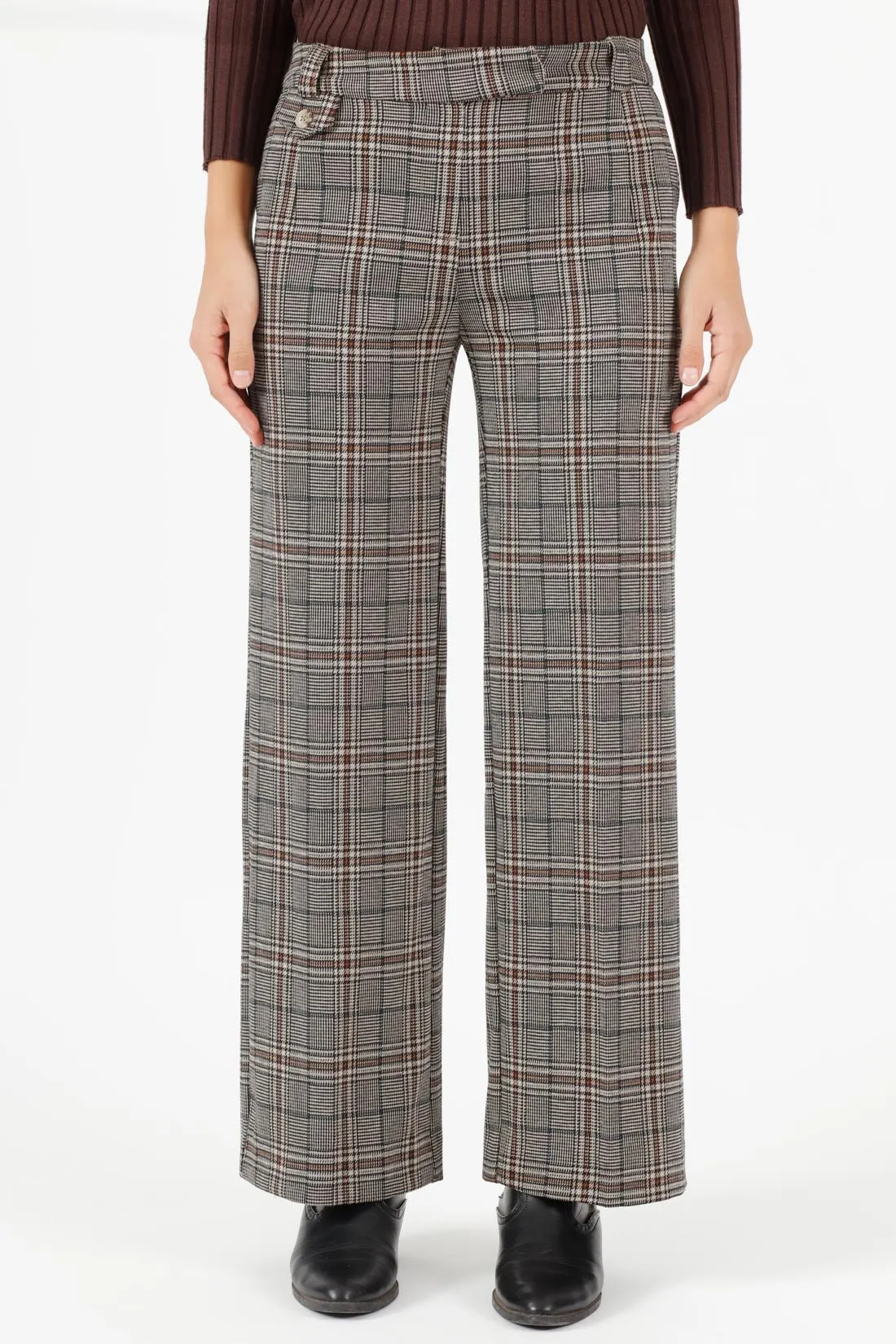 Pantalon wide leg estampado