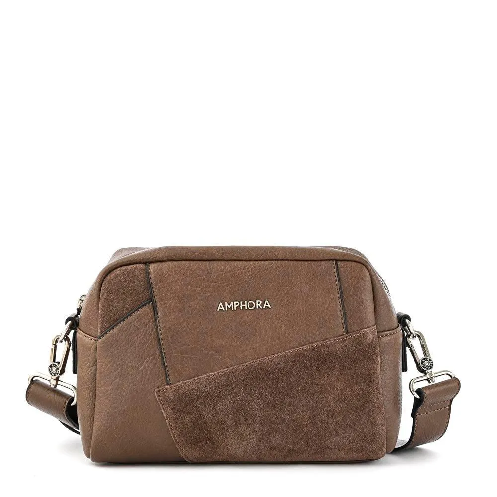 Cartera Bandolera mediana ferani taupe oscuro