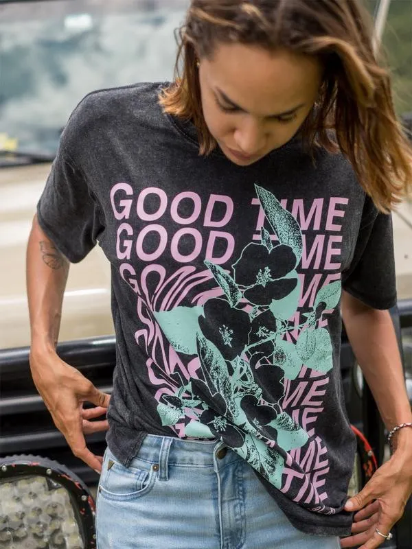 POLERA GOOD TIME FLOWERS