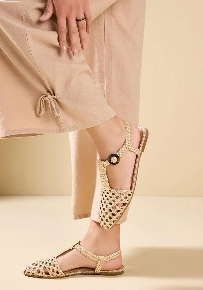 Sandalia cangrejera tejida Mujer