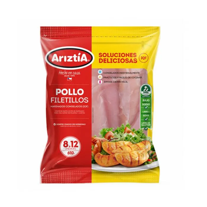 Filetillo Pollo Ariztia Bolsa 650 Grs