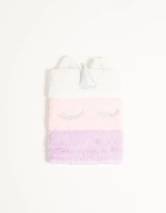 Cuaderno unicornio de peluche